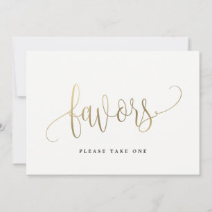 Favors Bord - Mooie kalligrafie Kaart