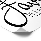 Favors Modern Wedding Simple Calligraphy Poster (Hoek)