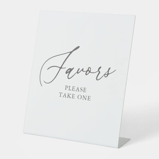 Favors Neem één bruiloft voetafdruk Reclamebord Met Voetstuk (Voorkant)