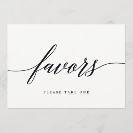 Favors Sign - Modern Script Kaart