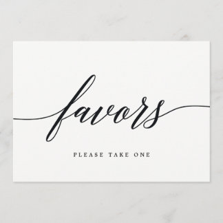 Favors Sign - Modern Script Kaart