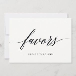 Favors Sign - Modern Script Kaart