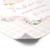 Favors Sign - Pink Bow One Silly Goose Table Sign Poster (Hoek)