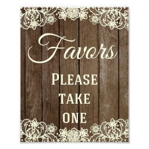 Favors Sign, Wedding Sign, Wedding Decor Photo Foto Afdruk