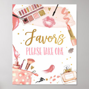 Favors Spa Party Makeup Glamor Girl Birthday Post Poster