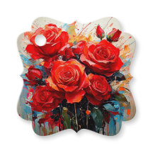 Favour Tag - De Rode Rozen Kunstwerk