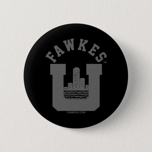 FawkesU Gray Skyline Button (Voorkant)