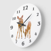 Fawn afbeelding for Round-Large-Wall-Clock Grote Klok (Hoek)