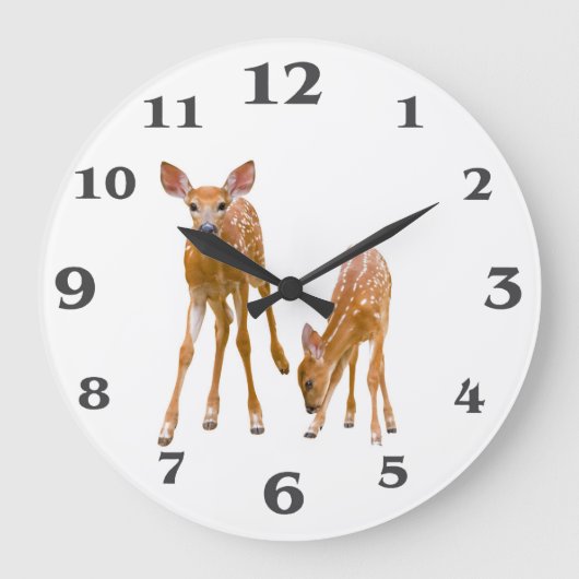 Fawn afbeelding for Round-Large-Wall-Clock Grote Klok (Voorkant)