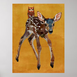 FAWN & AMBER OWL POSTER