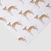 Fawn and White Italiaanse Greyhound Cute Dog Patte Tissuepapier (Detail)