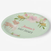 Fawn & Bunny Personalized Baby shower Papieren Bordje (Gekanteld)