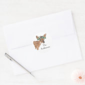 Fawn Deer Custom Holiday Envelope Seals Ronde Sticker (Envelop)