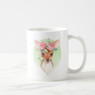 Fawn- en roze rozen koffiemok