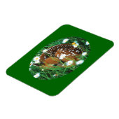 Fawn en wilde bloemen magneet (Linkerzijde)