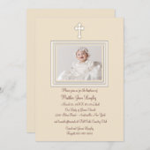 Fawn Foto Religieuze Uitnodiging (Voorkant / Achterkant)