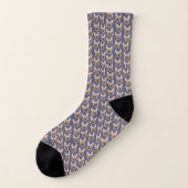 Fawn French Bulldog Blue Socks Sokken (Links - buitenkant)