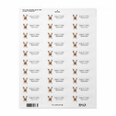Fawn French Bulldog Return Address Label (Full Sheet)