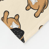 Fawn Frenchie Puppy Fleece Deken (Hoek)