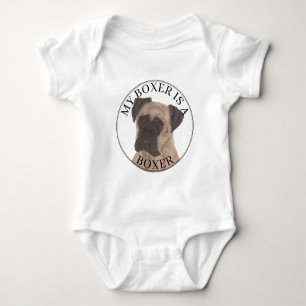 Fawn Gemaskerde Boxer Dog Big Brother Romper
