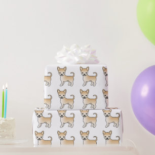 Fawn Gladharige Chihuahua Mooie Hond Patroon Cadeaupapier