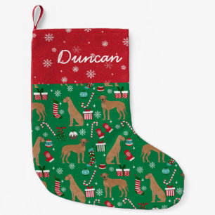 Fawn Great Dane, aangepaste hondennaam Kleine Kerstsok