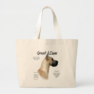 Fawn Great Dane Geschiedenis Ontwerp Grote Tote Bag
