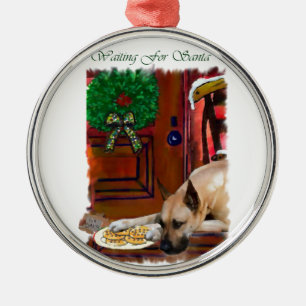 Fawn Great Dane Kerstmis Metalen Ornament
