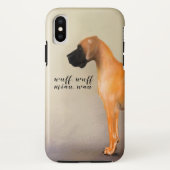 Fawn Great Dane met tekst Case-Mate iPhone Case (Achterkant)