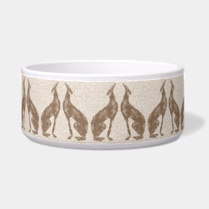 Fawn Greyhound Ceramic Pet Bowl Voerbakje