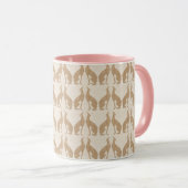 Fawn Greyhound in Art Deco Design Mok (Voorkant rechts)
