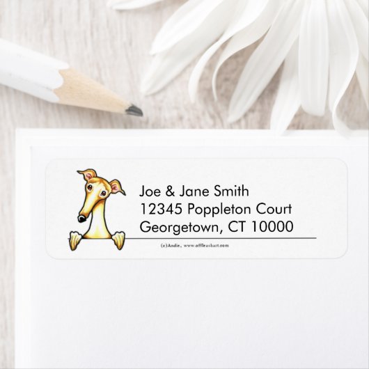 Fawn Greyhound Whippet Clean & Simple Etiket (Insitu)