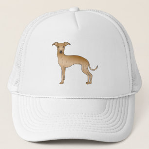 Fawn Italiaanse Greyhound Cute Cartoon Dog Trucker Pet