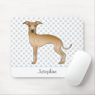 Fawn Italiaanse Greyhound Cute Dog met aangepaste  Muismat