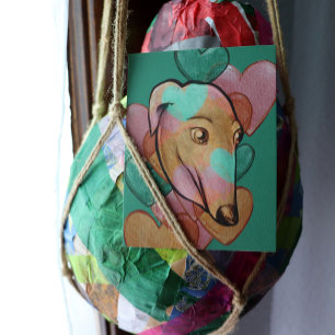 Fawn Kleur Greyhound Adoptie Art Greyhounds Briefkaart