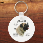Fawn Mastiff History Sleutelhanger (Voorkant)