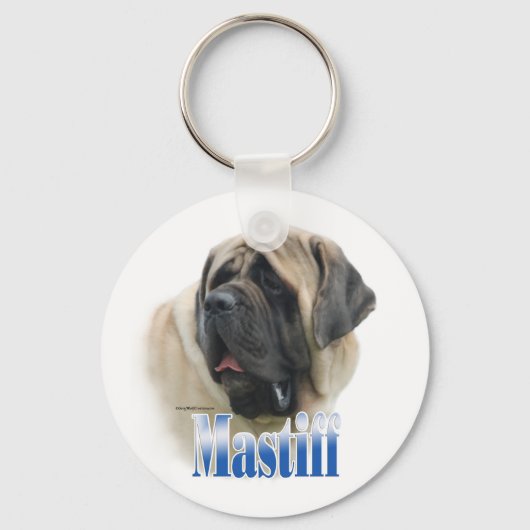 Fawn Mastiff Name Sleutelhanger (Voorkant)