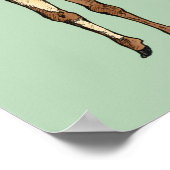 Fawn met achtergrond Mint Poster (Hoek)