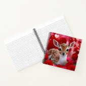 Fawn met harten en Rozen Notitieboek (Binnen)