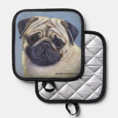 Fawn Pug Art Pannenlap (Voorkant / Achterkant)