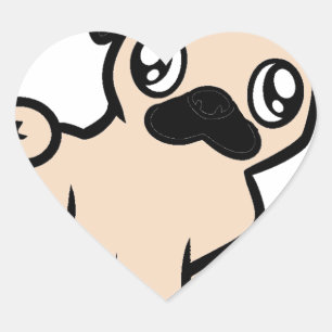 fawn pug cartoon.png hart sticker