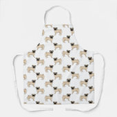 Fawn Pug Hondenras Schattige Cartoon Hondenpatroon Schort (Voorkant)