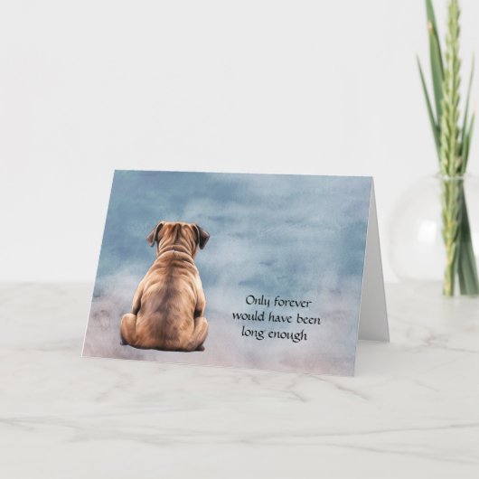 Fawn Pug Hondensympathie Condoleance Kaart (Voorkant)
