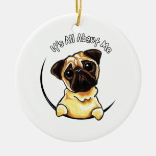 Fawn Pug IAAM Keramisch Ornament