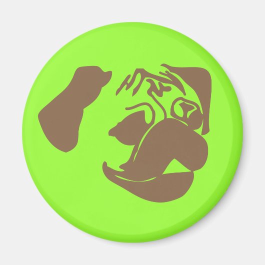 Fawn Pug Magnet Magneet (Voorkant)