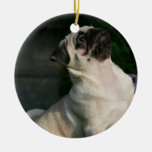 Fawn Pug Puppy Keramisch Ornament