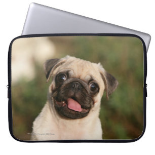 Fawn Pug Puppy Panting Laptop Sleeve