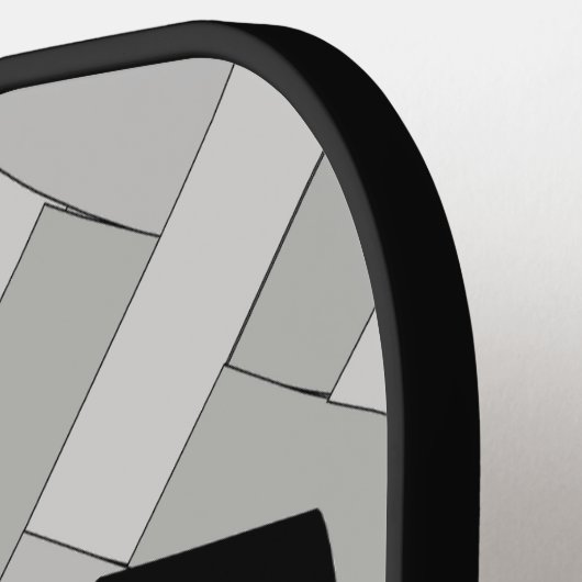 Fawn Pug with bowtie, Herringbone grey Pickleball Paddle (Links Detail)