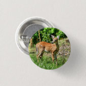 Fawn Ronde Button 3,2 Cm (Voorkant /achterkant)
