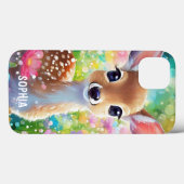 Fawn Schattige Herten Dier Gepersonaliseerde Meisj Case-Mate iPhone Case (Achterkant (horizontaal))